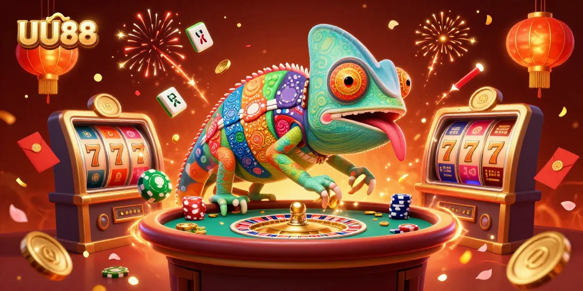 Experience thrilling action at UU88's vibrant casino scene featuring lively game elements.