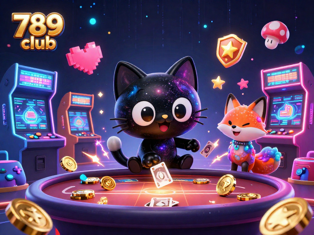 Experience the thrill of 789 club with engaging characters in a vibrant cosmic casino setting.