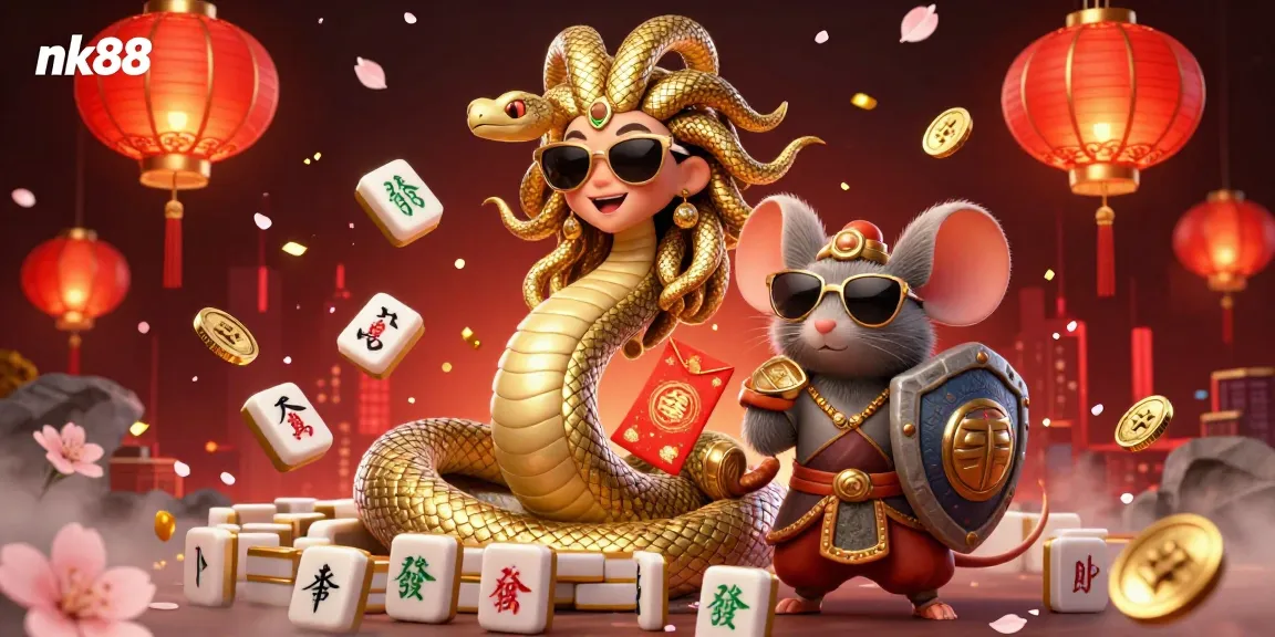 Engage in thrilling gameplay at nk88 with dynamic casino elements and festive decorations.