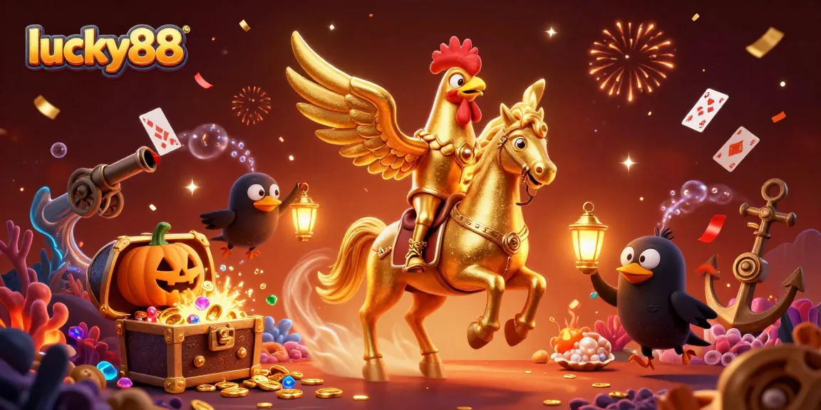 Engage with the thrilling lucky88 adventures of a golden rooster in a vibrant casino.