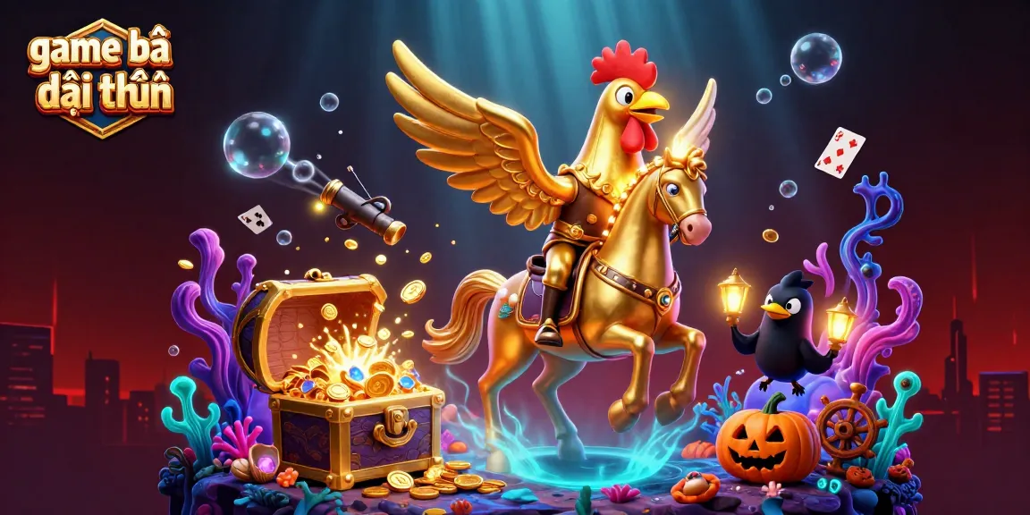 Experience thrilling game bài đổi thưởng with vibrant casino characters amidst underwater treasures.