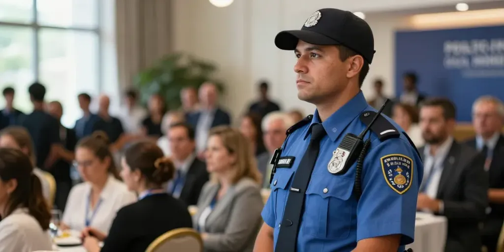 Private Security guard providing trusted service at community events in London.