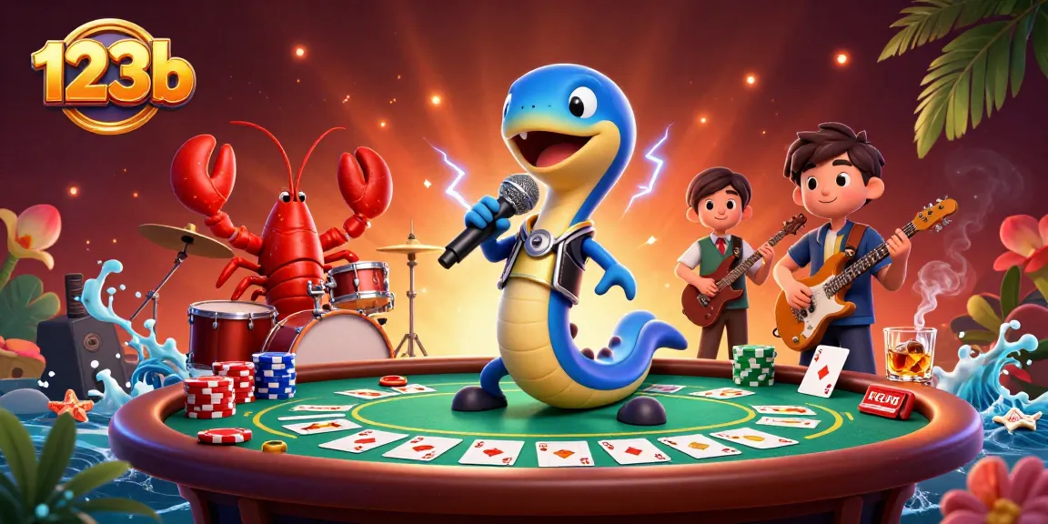 Experience exciting gaming action with 123b in a vibrant underwater casino scene.