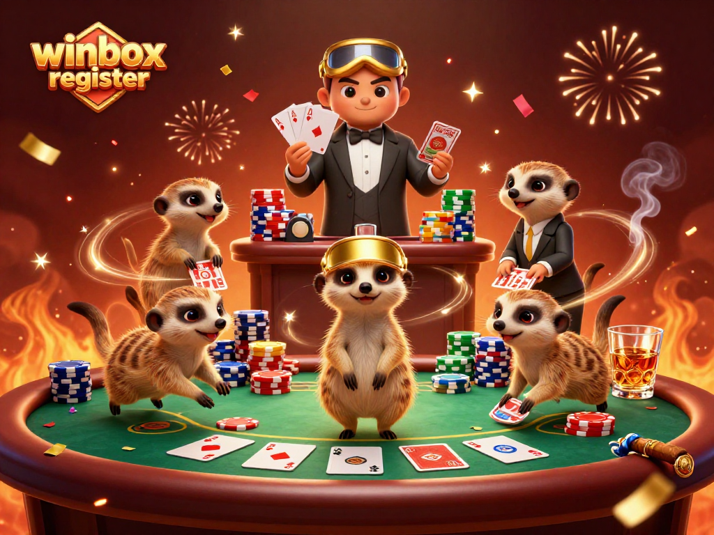 Experience the thrill of winbox register with a lively meerkat casino scene full of action!