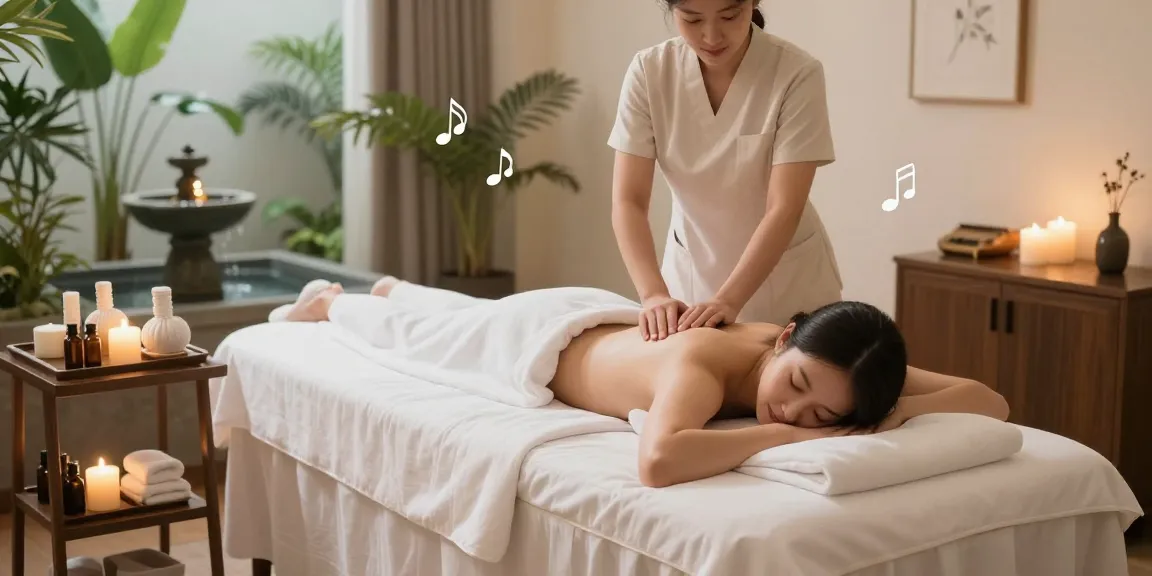 Tranquil spa setting showcasing 의정부출장마사지 therapy with peaceful ambiance.
