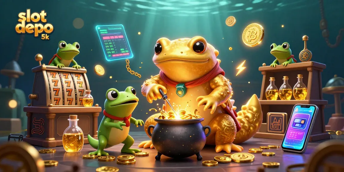 Experience the thrill of slot depo 5k with captivating characters and vibrant casino elements.