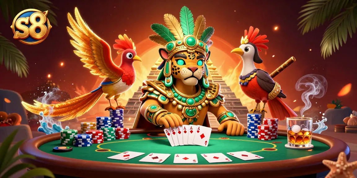 Experience the thrill of s8's online gambling universe with vibrant poker action and stunning characters.