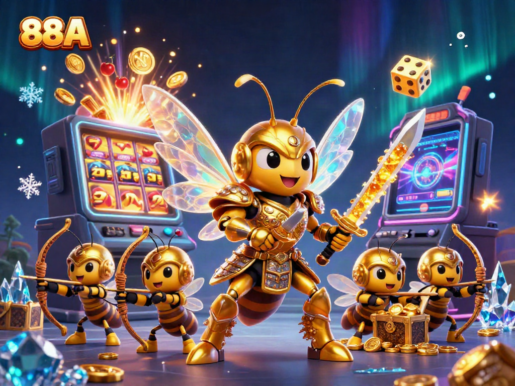 Experience thrilling wins with 88AA's vibrant casino games, featuring golden characters and jackpot elements.