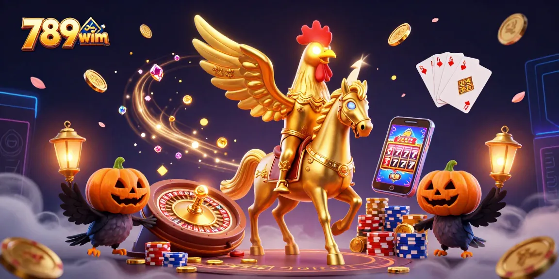 Experience thrilling gameplay with 789wim as a golden rooster rules the midnight casino.
