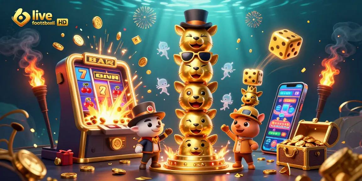 Stream live football stream HD while enjoying a vibrant casino-inspired 3D illustration.