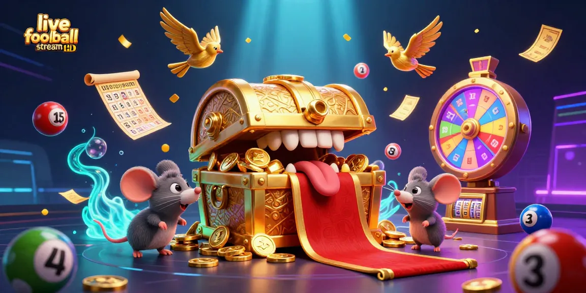 Experience live football stream HD with a vibrant explosion of colorful elements and dynamic graphics in a casino-themed illustration.