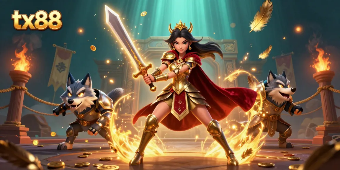 Engage with the tx88 gaming adventure as a warrior queen commands the ultimate casino battle.