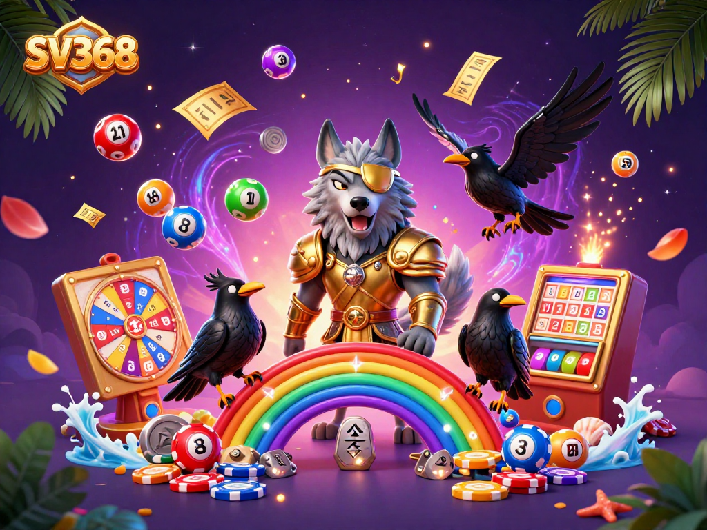 Engage with SV368's colorful lottery scene featuring Norse-inspired characters and dynamic game elements.