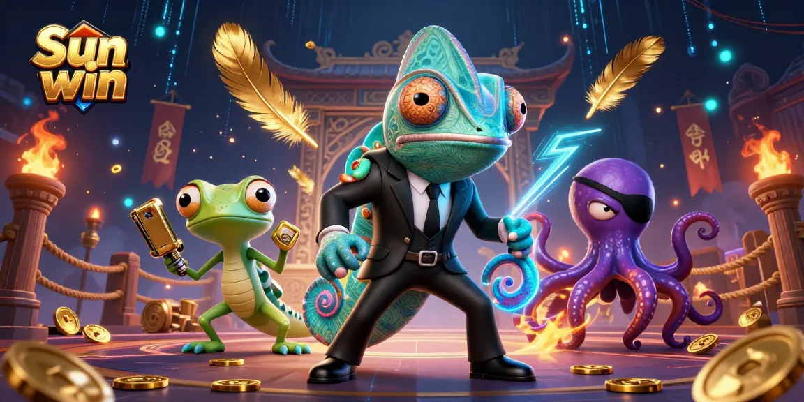 Experience Sun win's vibrant, thrilling world of online gaming with dynamic characters and gambling elements.