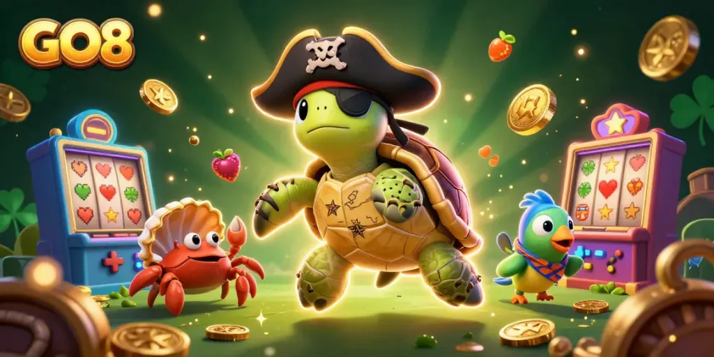 Engage with GO8's exciting slot adventures featuring colorful characters and dynamic gambling elements.