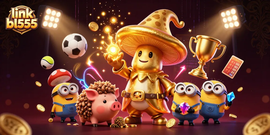 Engaging action at link bl555 featuring a wizard, treasure, and dynamic sports elements.