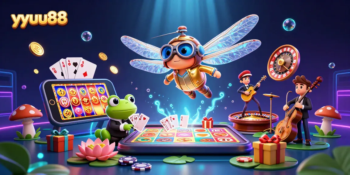 yyuu88 showcases a vibrant casino scene with dynamic characters and engaging gameplay elements