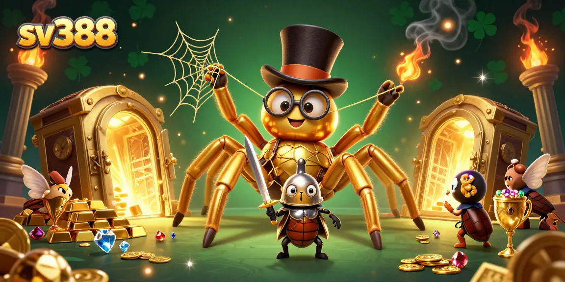 Experience thrilling cockfighting action with sv388, showcasing vibrant 3D characters and rich casino elements.