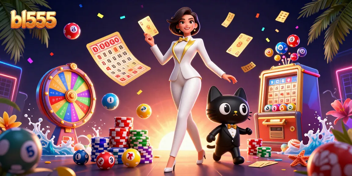 Experience thrilling gameplay at bl555 with vibrant lottery balls and casino excitement.