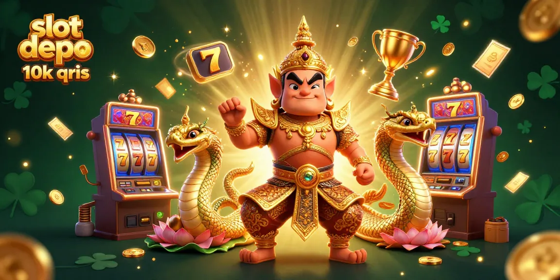 Experience winning thrills with slot depo 10k qris in a vibrant casino scene filled with action and excitement.