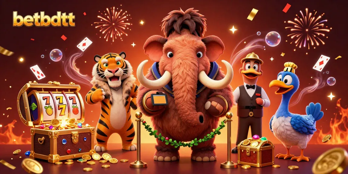Join the fun at betbdtt with a vibrant scene featuring exciting casino elements and characters.