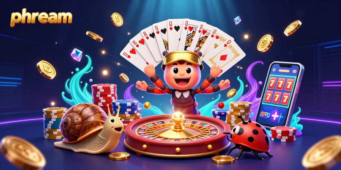 Experience the thrill of phdream with a lively casino scene featuring a colorful dealer and a variety of games.