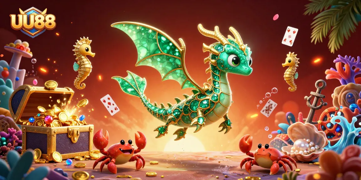 Engage with thrilling gaming at UU88, experiencing vibrant underwater casino elements and dazzling visuals.