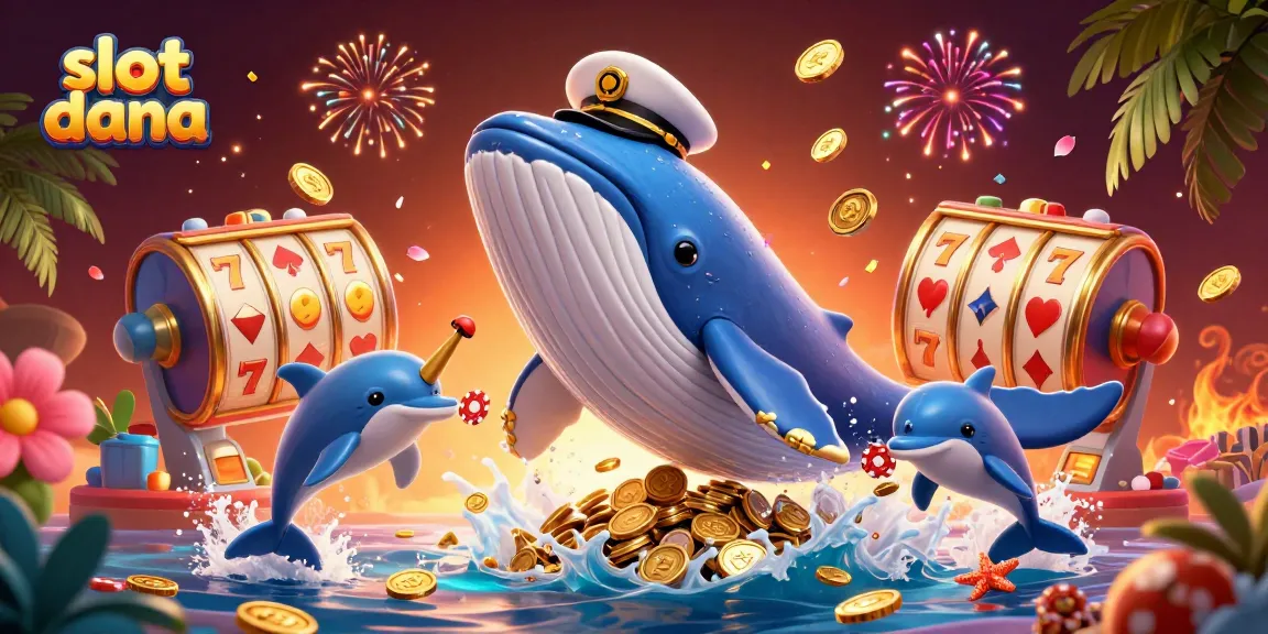 Experience exciting gameplay at slot dana with cartoon whales and stunning winning symbols.