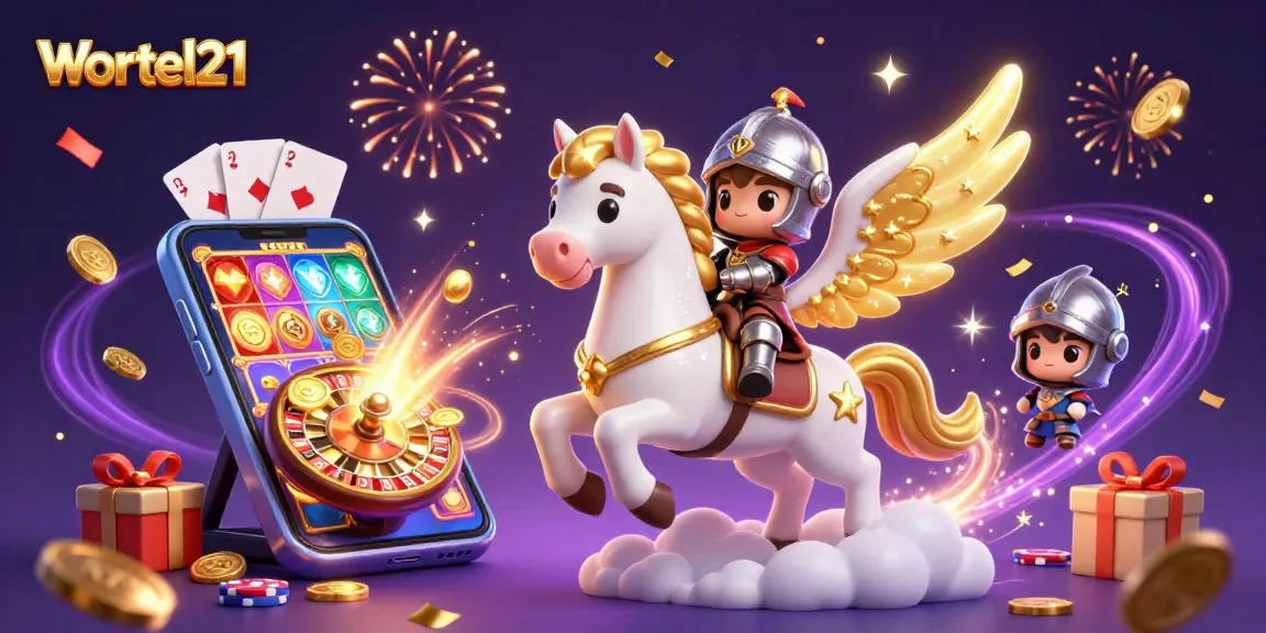 Experience the excitement of Wortel21's casino world with a magical 3D scene full of games.