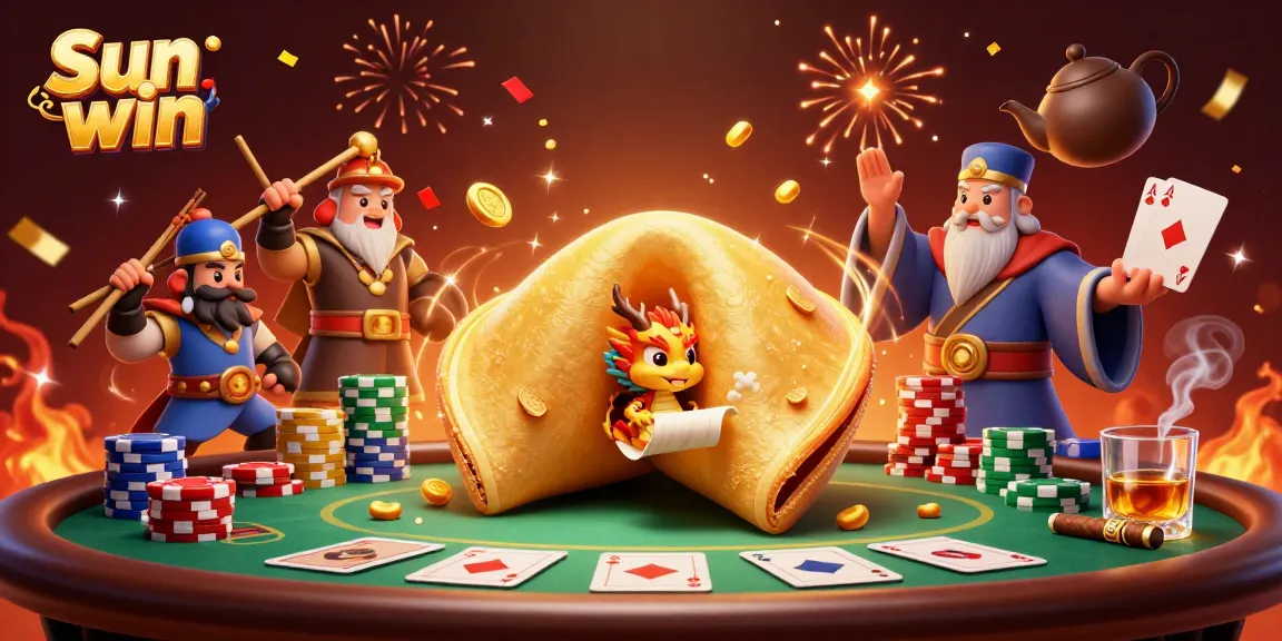 Experience thrilling action at Sun win with lavish poker elements and magical fortune symbols.