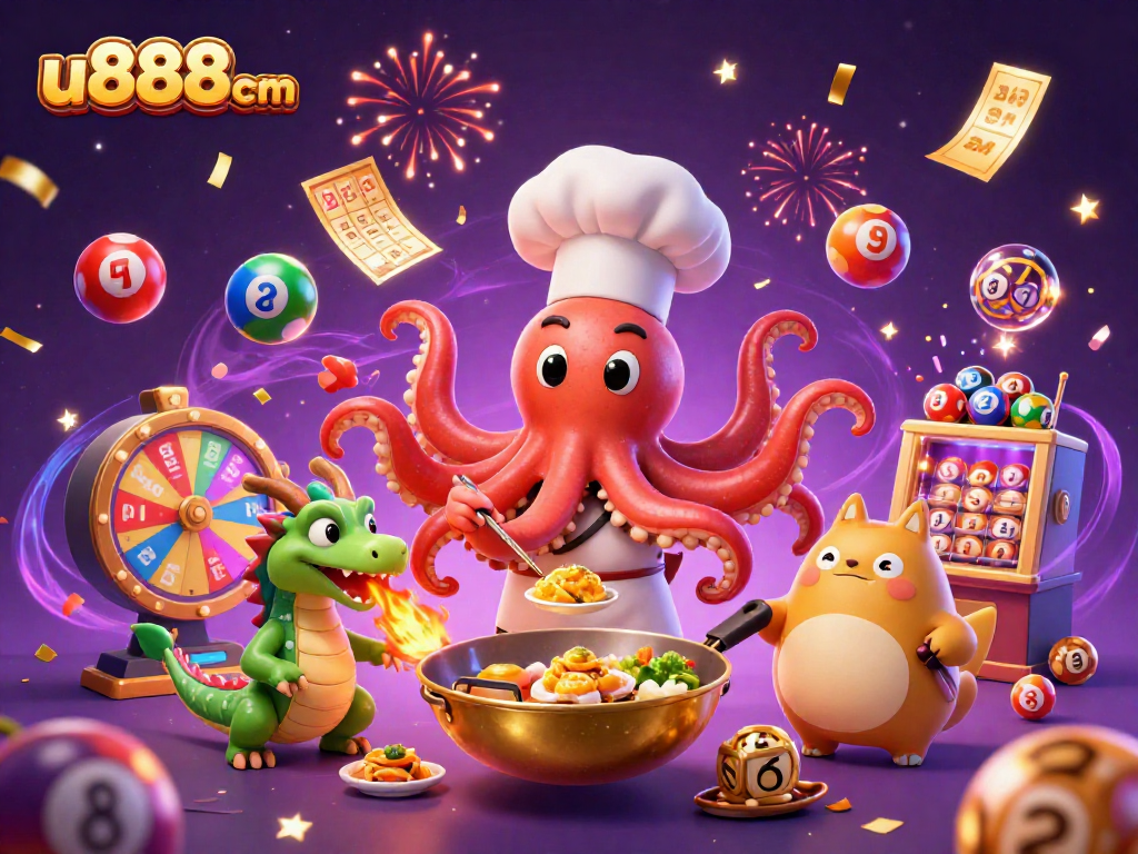 Experience thrilling gameplay at u888com with dynamic lottery elements and vibrant casino graphics.