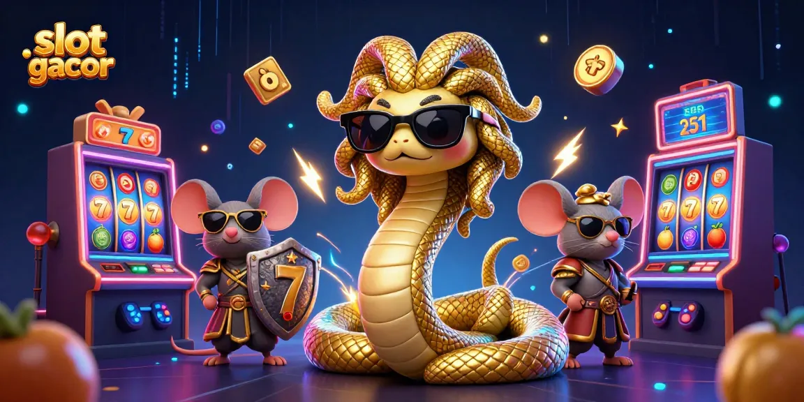 Spin the reels and win with slot gacor, a vibrant scene showcasing dynamic characters and casino elements.