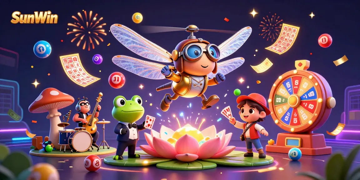 Experience the thrills of SunWin with colorful casino games and lively characters in action.