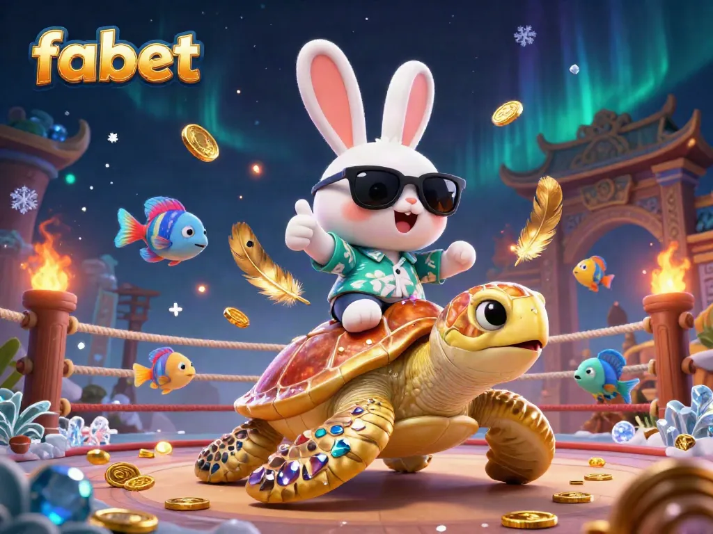 Experience fabet like never before with vibrant characters and dynamic casino elements in 3D illustration.