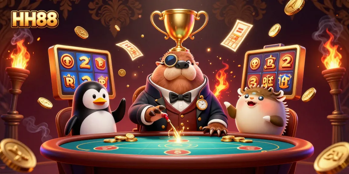 Experience the excitement of HH88 at an underwater casino as characters engage in thrilling gameplay.