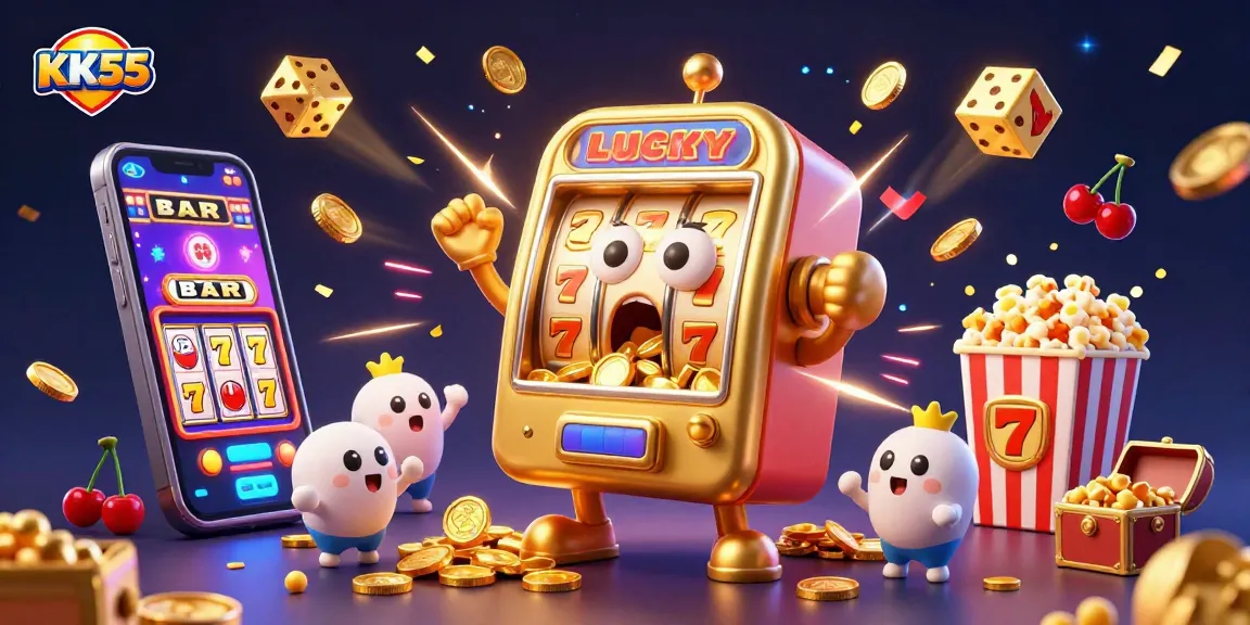 Spin the reels and hit the jackpot with KK55, a vibrant cartoon casino experience