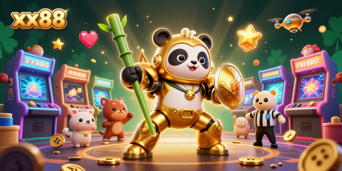 Engage in thrilling gameplay at xx88, showcased with a vibrant 3D casino illustration highlighting dynamic gaming action.